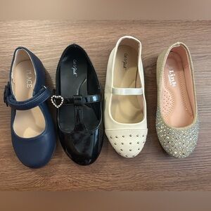 Lot of 4 pairs of girls dress shoes size 11. Good condition